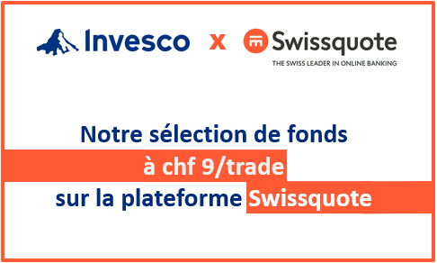 Fonds Invesco à chf9 sur la plateforme Swissquote