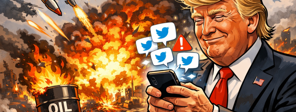 TRUMP FAIT LA GUERRE COMME IL FAIT LES DEALS : VITE, MAL, ET avec un smartphone