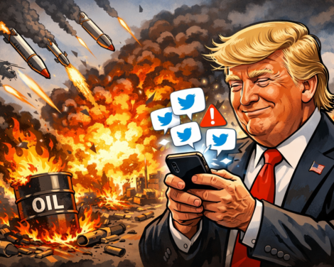 TRUMP FAIT LA GUERRE COMME IL FAIT LES DEALS : VITE, MAL, ET avec un smartphone