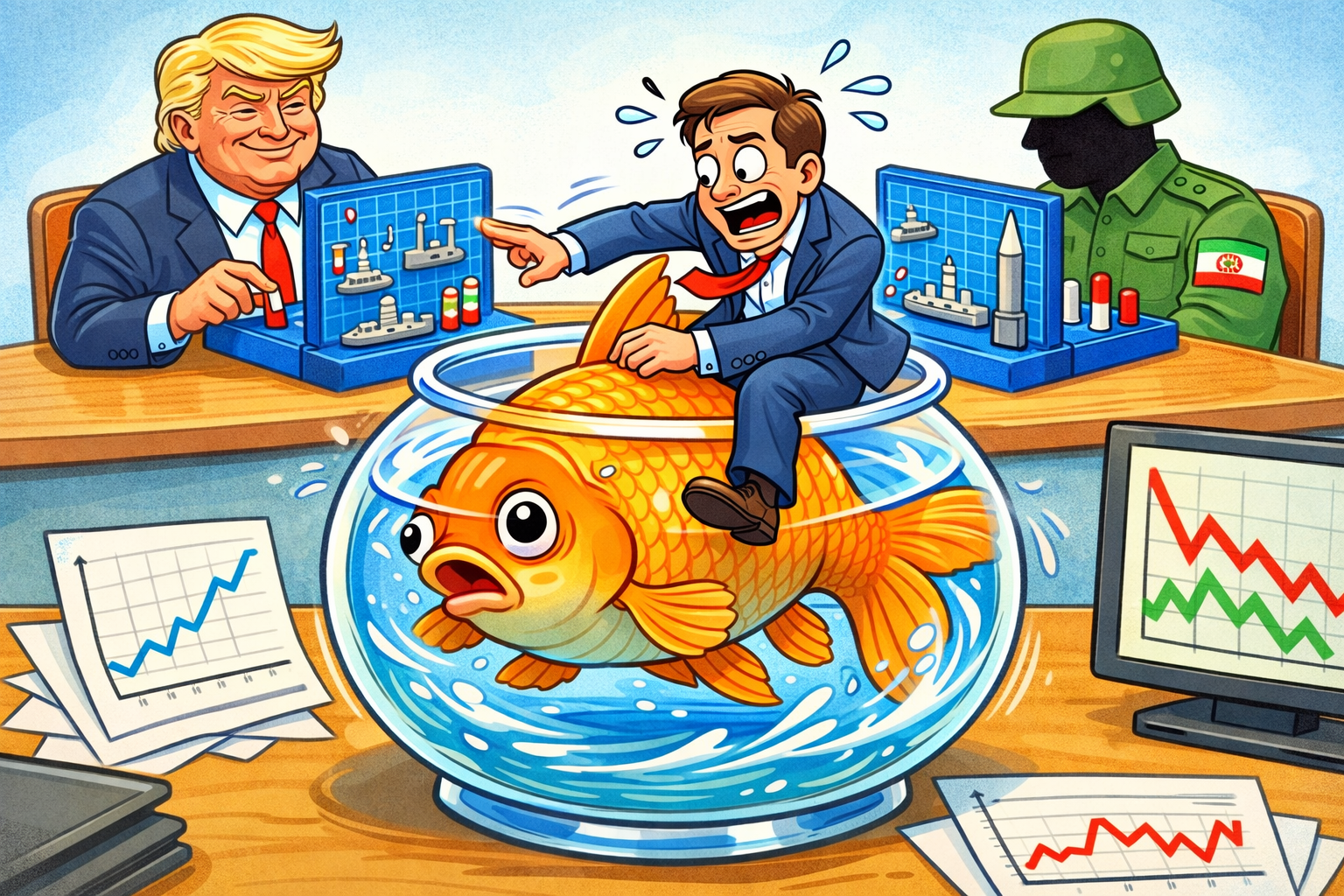 La guerre ? Quelle guerre ? Le Pétrole ? Quel Pétrole ? Et puis, quel poisson rouge ? – 14 avril 2026