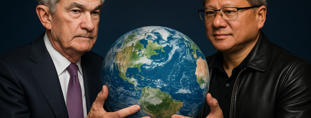 Deux hommes ont le monde merveilleux de la finance entre leurs mains